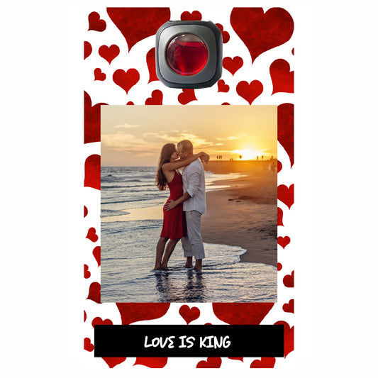 Custom Photo Car Air Freshener - Personalized Vent Clip Card Freshener with hearts of love