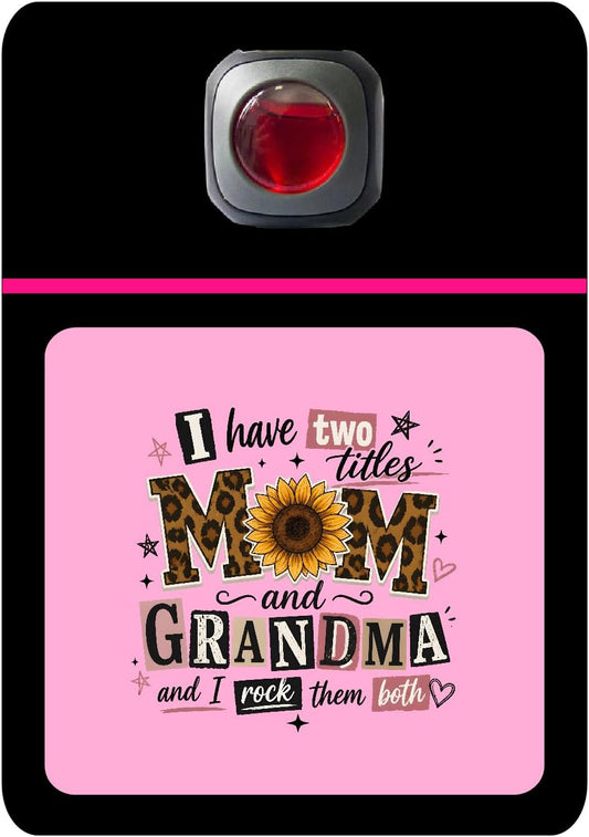 Car Vent Accessory Card Mom Collection – Decorative Car Card Insert, I have two titles Mom Automotive Accessories Gift