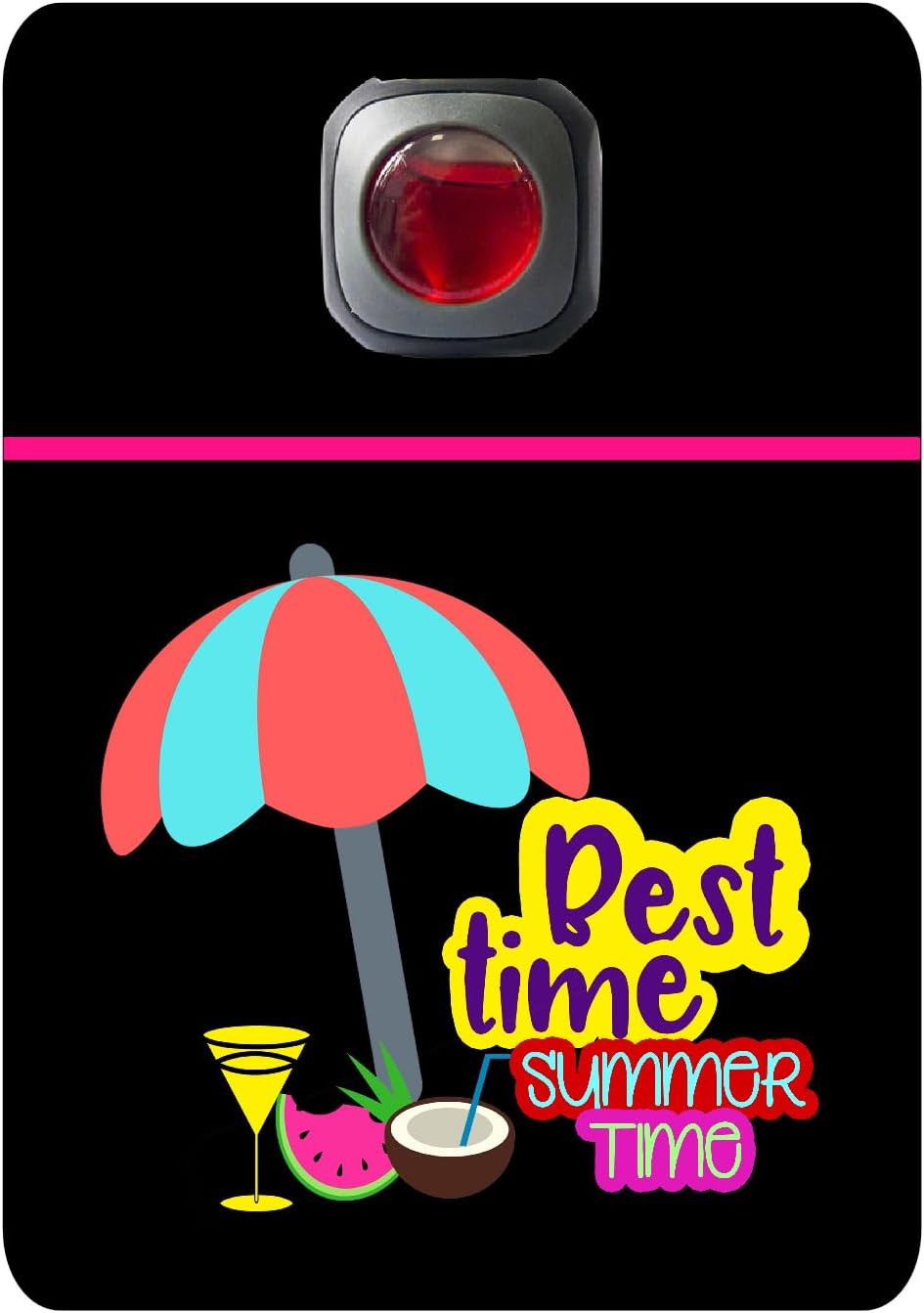 Car Vent Accessory Card Beach Collection – Decorative Car Card Insert, Best time summer – Summer Vacation and Tropical Styling Automotive Accessories Gift