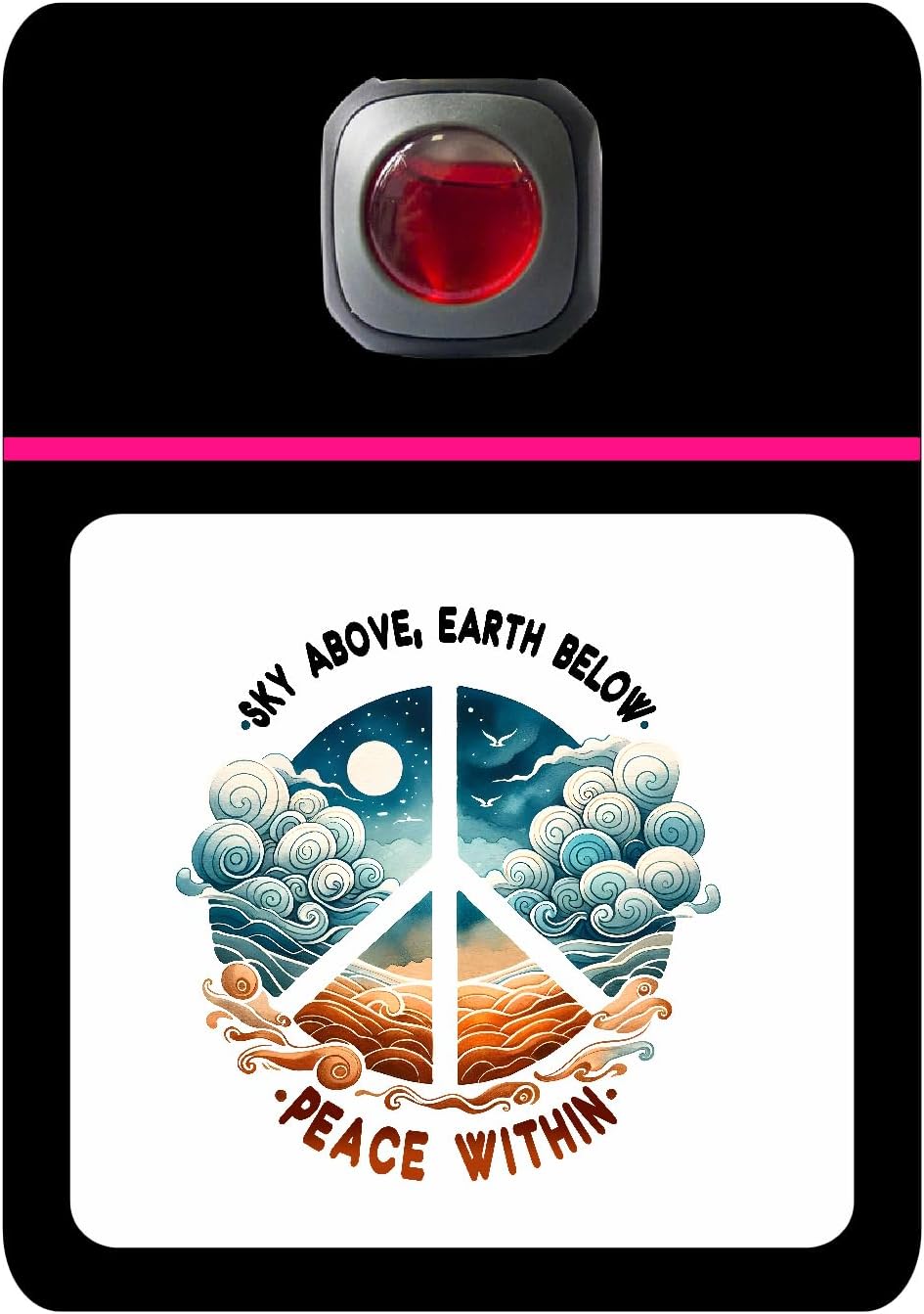 Car Vent Accessory Card Yoga Collection – Decorative Car Card Insert,Sky above earth below peace within Automotive Accessories Gift