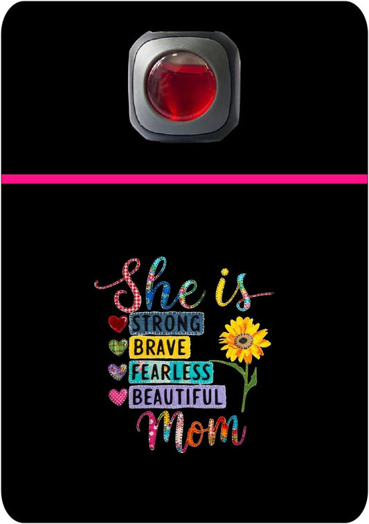 Car Vent Accessory Card Mom Collection – Decorative Car Card Insert, She is strong brave fearless beautiful mom Automotive Accessories Gift