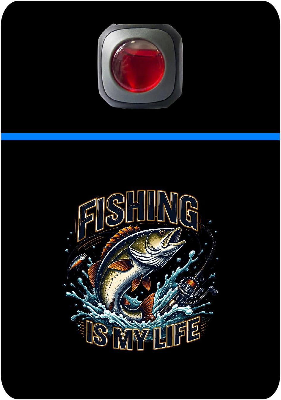 Car Vent Accessory Frame Insert - Fishing is my life - Decorative Display Bracket for Vent Clips #565