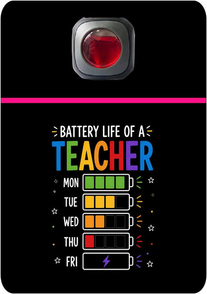 Car Vent Accessory Card Teacher Collection – Decorative Car Card Insert, Battery life of a teacher Automotive Accessories Gift