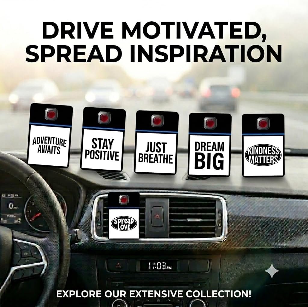 Car Vent Accessory Card Yoga Collection – Decorative Car Card Insert, This Mom runs on coffee Automotive Accessories Gift
