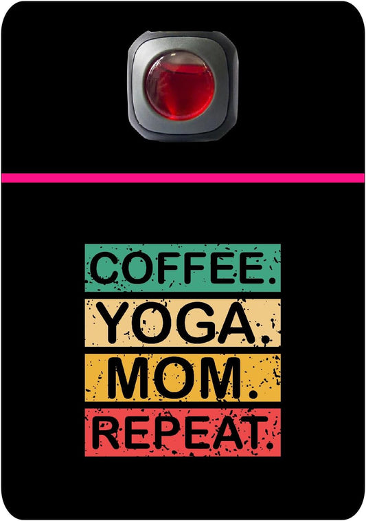 Car Vent Accessory Card Yoga Collection – Decorative Car Card Insert, Coffee .Yoga .Mom Reapeat energy Automotive Accessories Gift