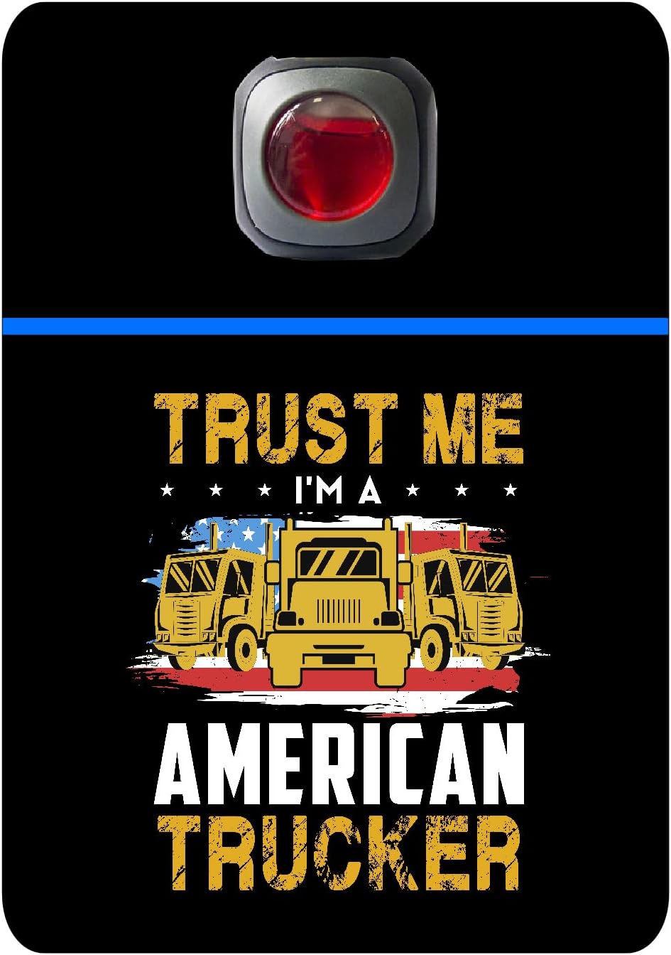 Truck Vent Accessory Card Trucker Collection – Decorative Truck Card Insert, Trust me iam a american trucker Automotive Accessories Gift