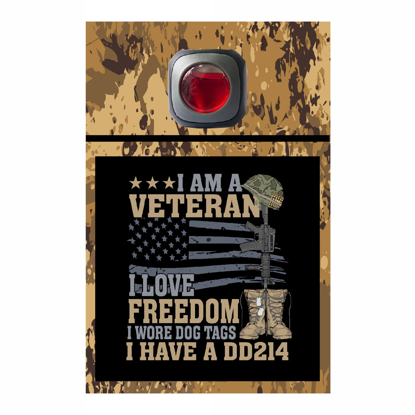 Veteran Collection Car Vent Air Freshener Accessory Decorative Card Insert #6546