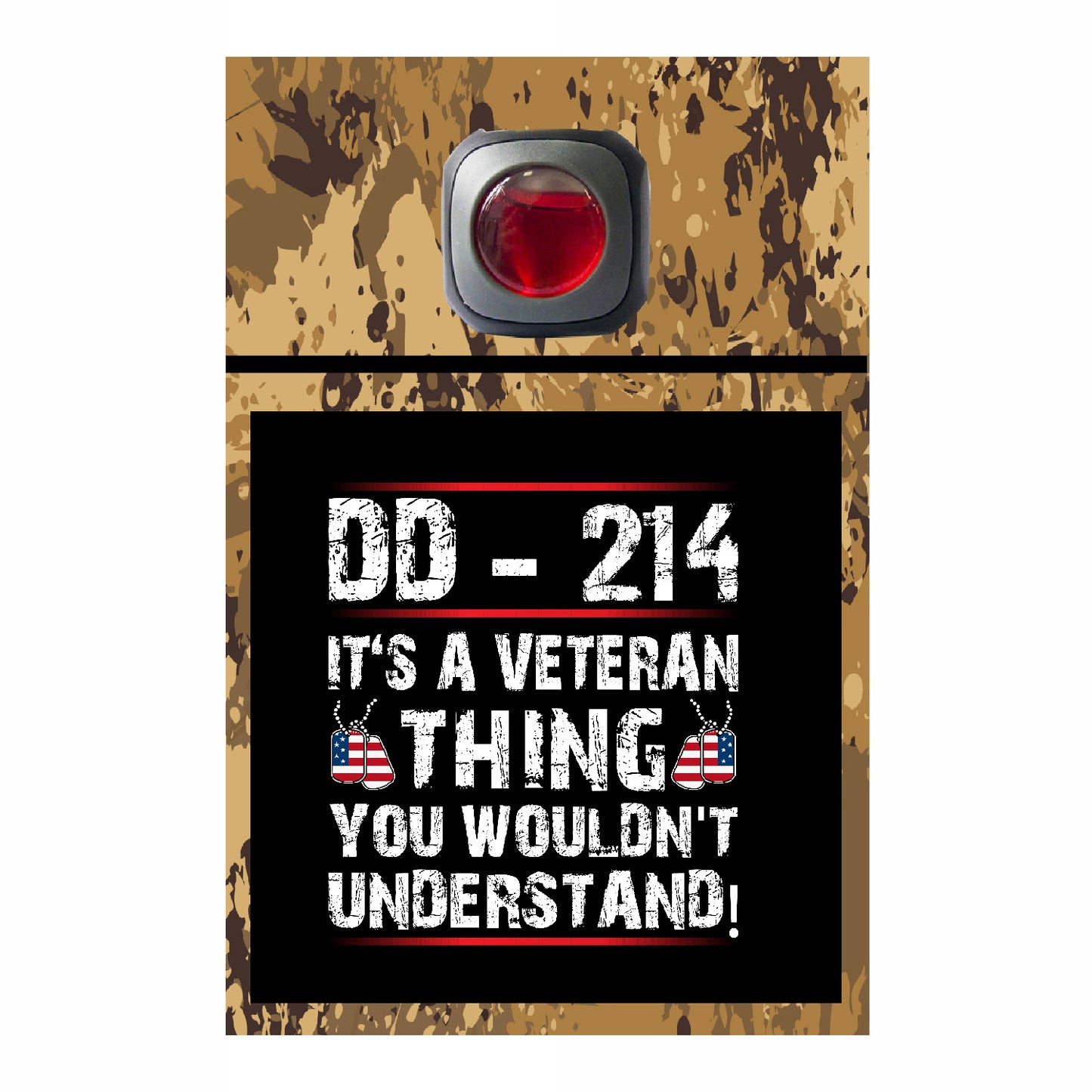 Veteran Collection Car Vent Air Freshener Accessory Decorative Card Insert #6547