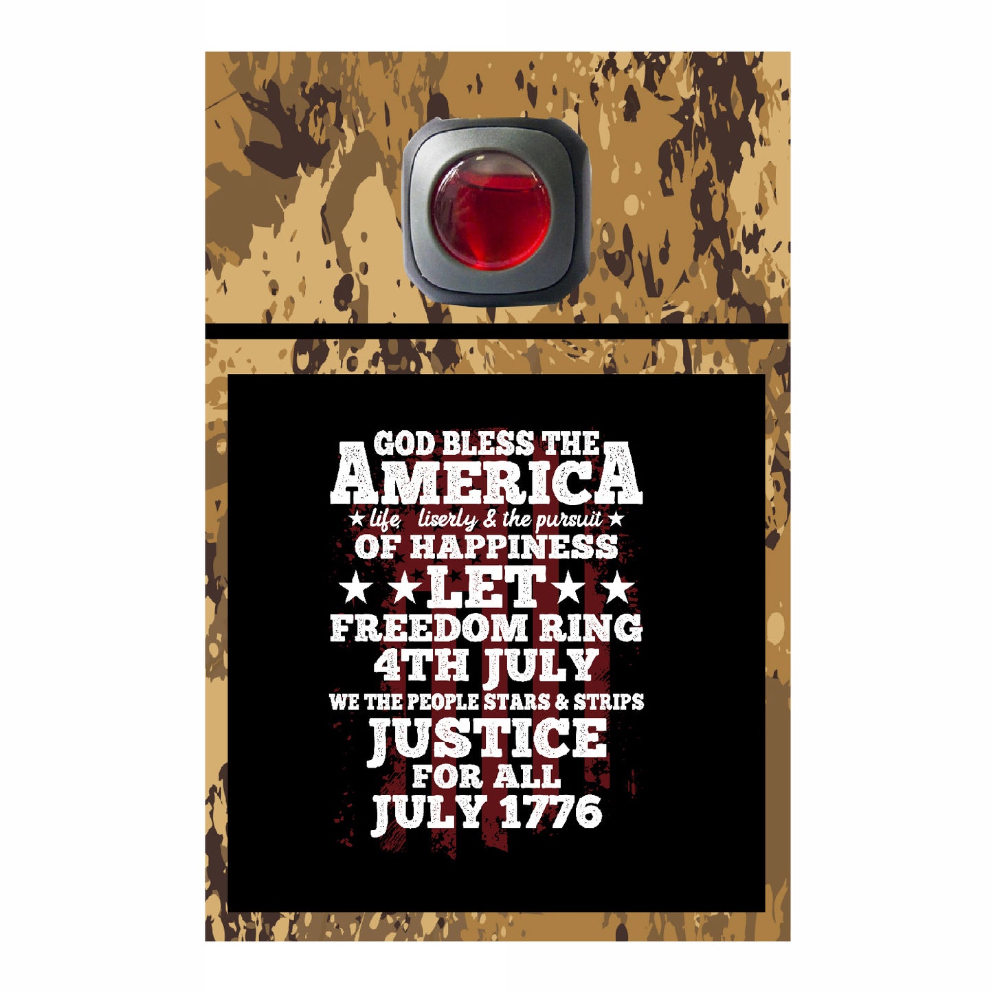 Veteran Collection Car Vent Air Freshener Accessory Decorative Card Insert #6551