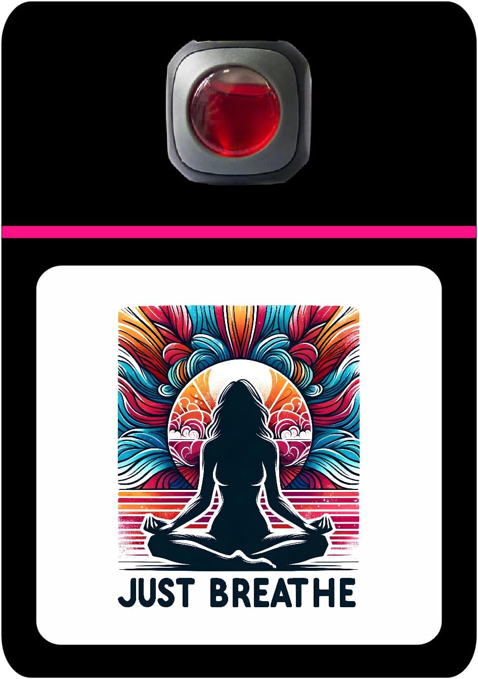 Car Vent Accessory Card Yoga Collection – Decorative Car Card Insert, Just breath Automotive Accessories Gift