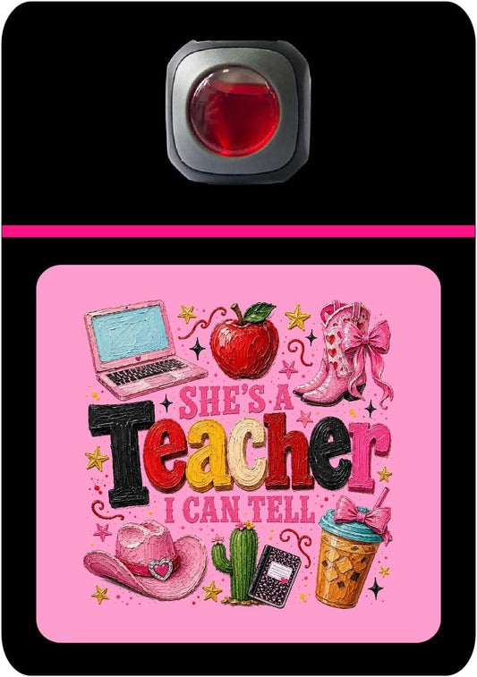 Car Vent Accessory Card Teacher Collection – Decorative Car Card Insert, She's a teacher i can tell Automotive Accessories Gift