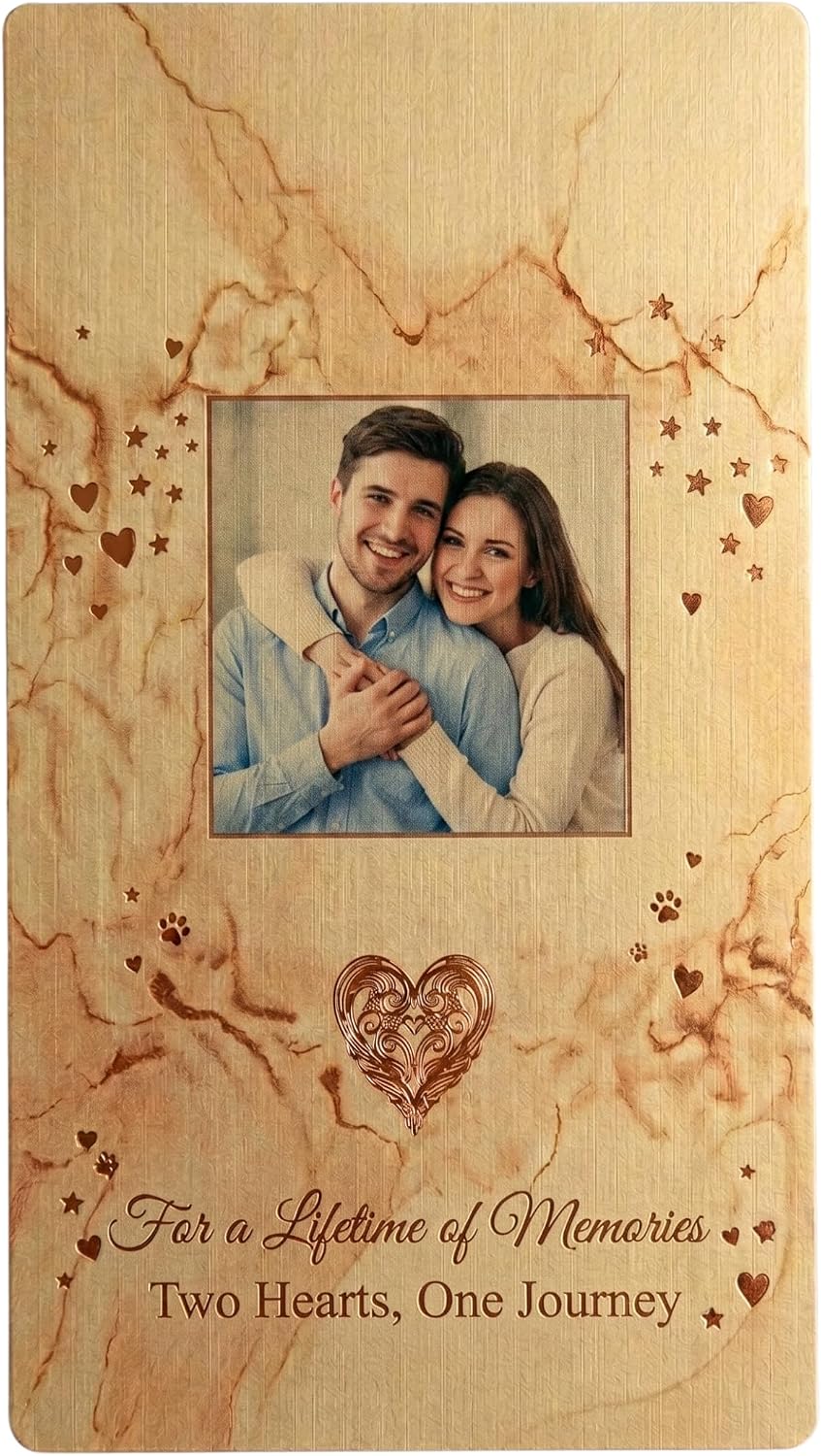 Personalized Car Vent Accessory Photo Frame Card for Couples – Custom Picture Car Card Insert – Romantic Gifts for Anniversary, Valentine’s Day, Sweetheart, Husband, Wife