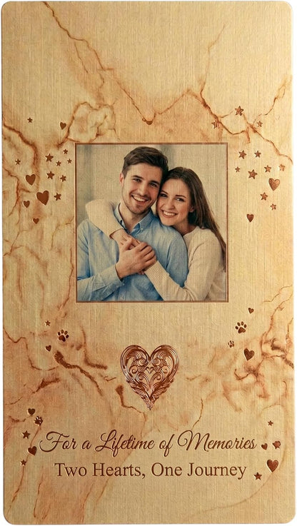 Personalized Car Vent Accessory Photo Frame Card for Couples – Custom Picture Car Card Insert – Romantic Gifts for Anniversary, Valentine’s Day, Sweetheart, Husband, Wife